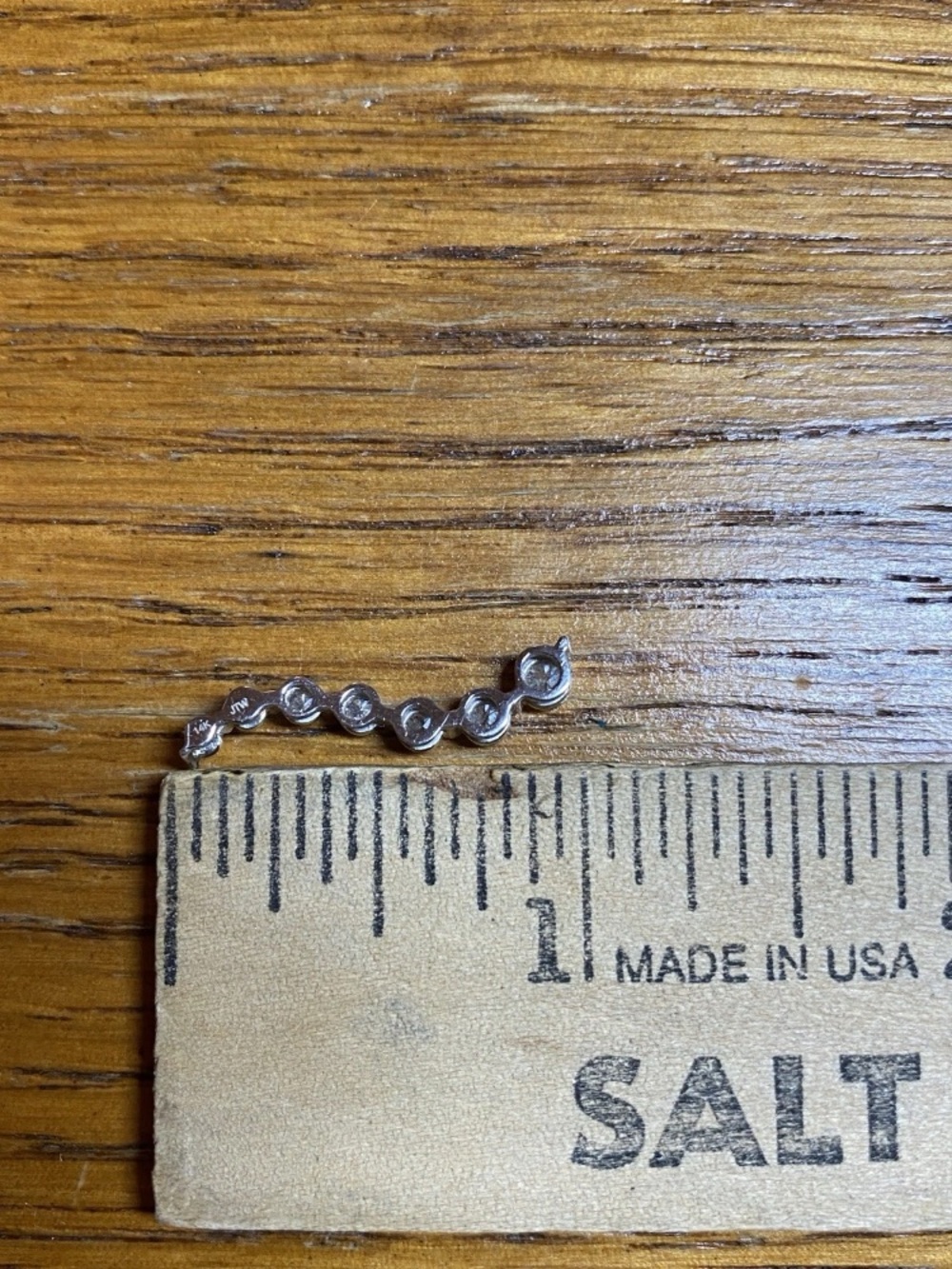 Vintage 14K WHITE GOLD Diamond Journey pendant - Picture 4 of 6